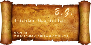 Brichter Gabriella névjegykártya